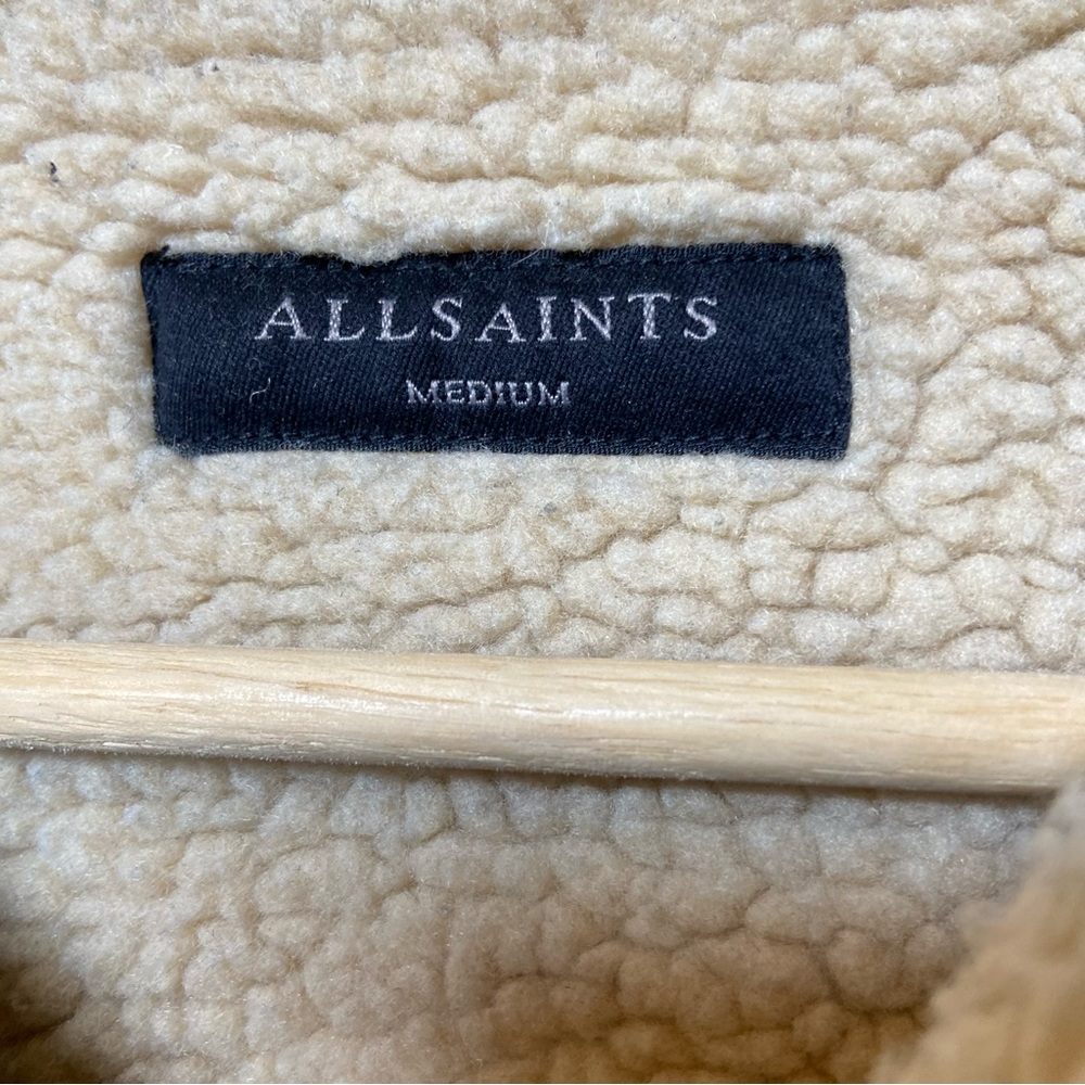 All Saints Lewes Checked Wool Blend Shirt Jacket - Picture 10 of 11